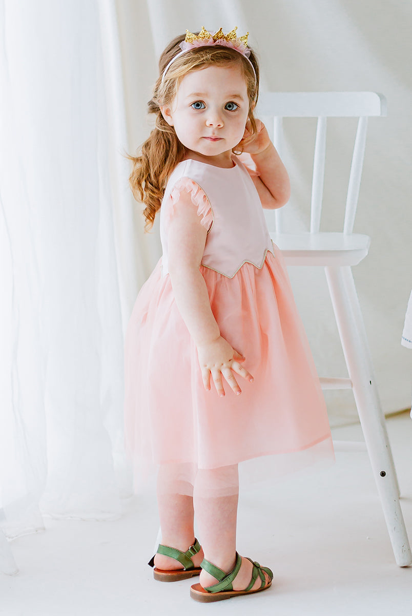 Tresco Dress, Coral Pink – view 5