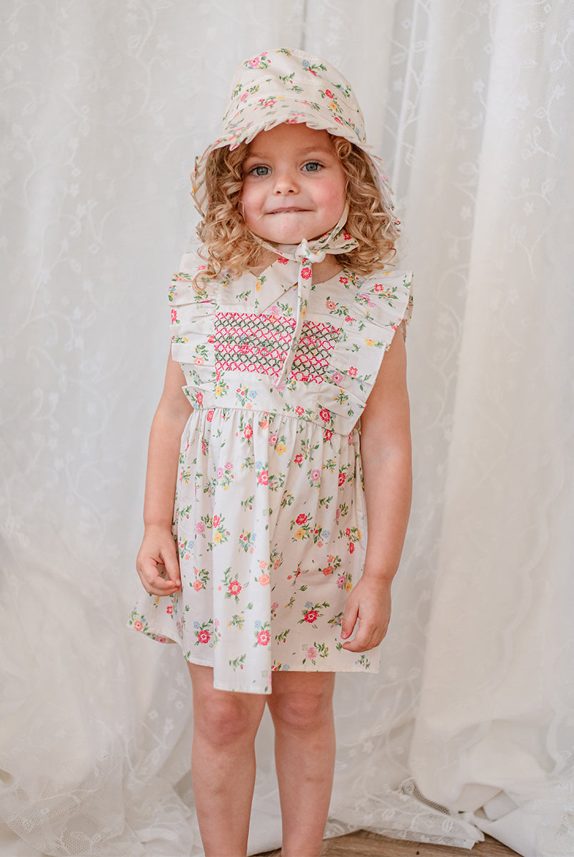 Laurel Smocked Dress, Kew Gardens – view 3