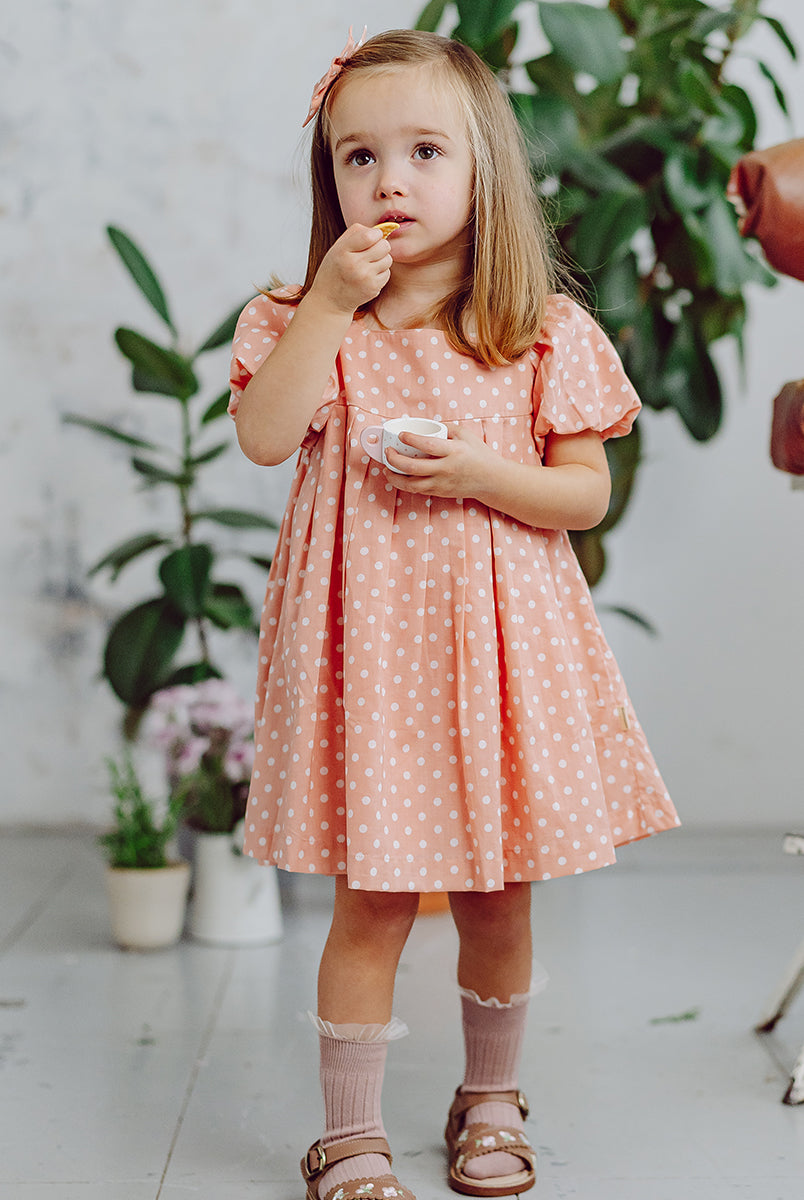 Harrogate Polka Dot Dress, Pink Polka – view 4