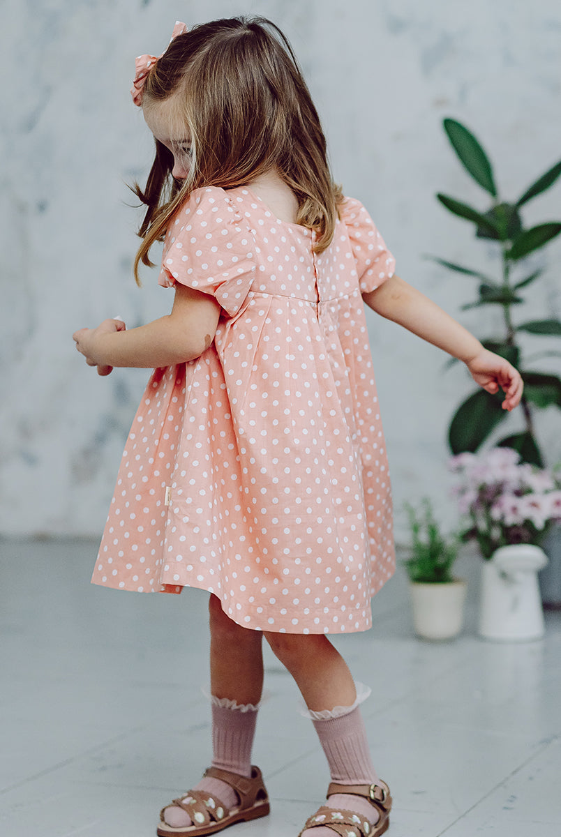 Harrogate Polka Dot Dress, Pink Polka – view 7